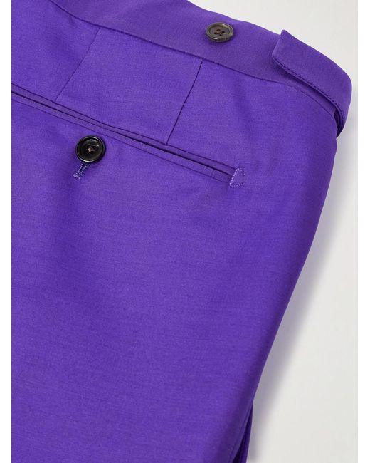 Tom Ford Purple Slim-Fit Wool And Silk-Blend Suit Trousers for men