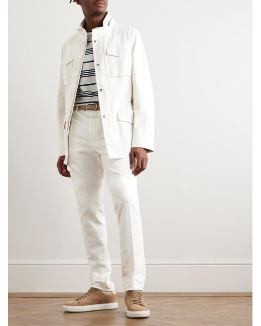Brunello Cucinelli Natural Linen And Silk-blend Field Jacket for men