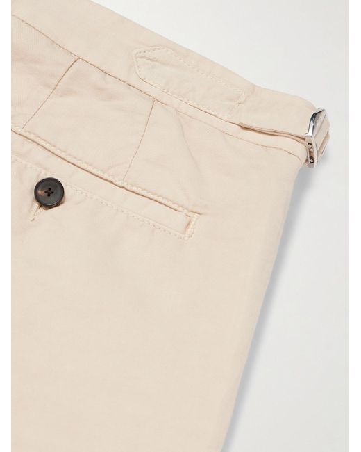 Mr P. Natural Mike Straight-Leg Organic Cotton And Linen-Blend Twill Trousers for men