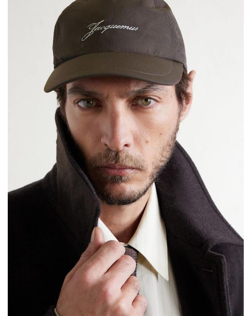 Jacquemus Brown Baluchon Logo-embroidered Shell Baseball Cap