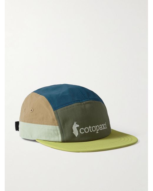 COTOPAXI Green Logo-print Panelled Recycled-shell Cap for men