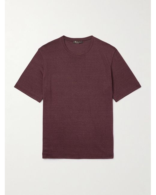 Loro Piana Red Mazzorbo Silk And Cotton-blend Jersey T-shirt for men
