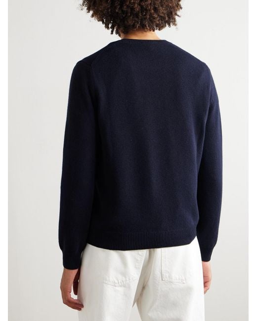 Incotex Wool And Cashmere-Blend Sweater di Slowear in Blue da Uomo