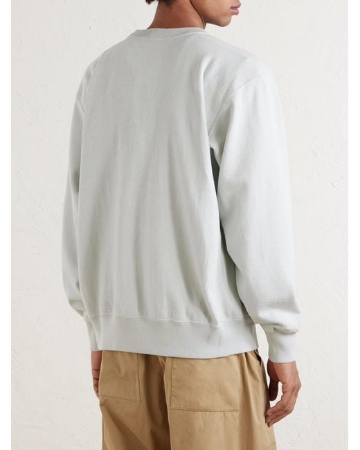 Auralee White Cotton-jersey Sweatshirt for men