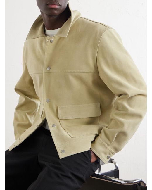 FRAME Natural Suede Trucker Jacket for men