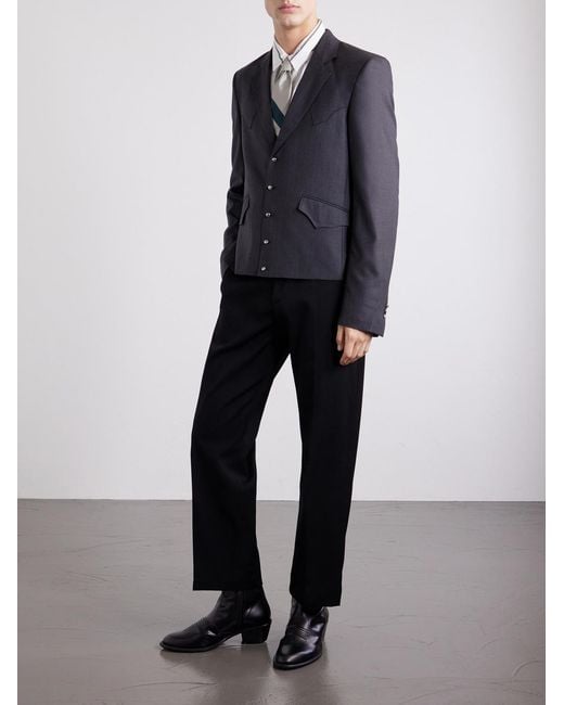Enfants Riches Deprimes Black Western Perfect Striped Wool Blazer for men