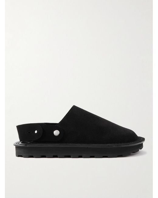 Jil Sander Black Sabot Suede Mules for men
