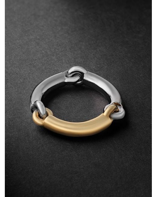 MAOR Black The Solstice 18-karat White And Yellow Gold Ring for men