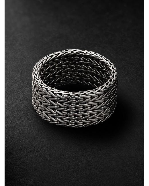 John Hardy Black Rata Sterling Ring for men