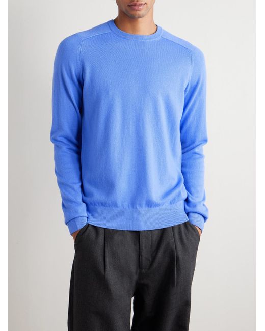 Sid Mashburn Blue Cashmere Sweater for men