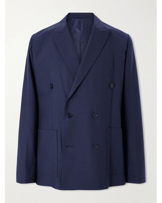 NN07 Blue Jordin 10037 Double-Breasted Blazer for men
