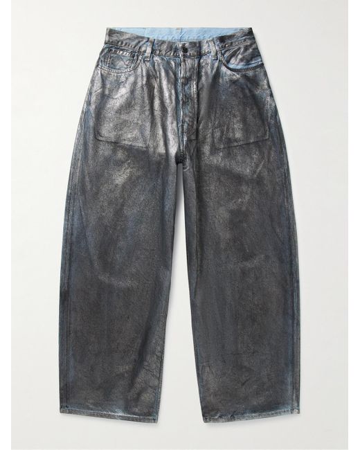 Acne Weit geschnittene Jeans mit Beschichtung in Gray für Herren