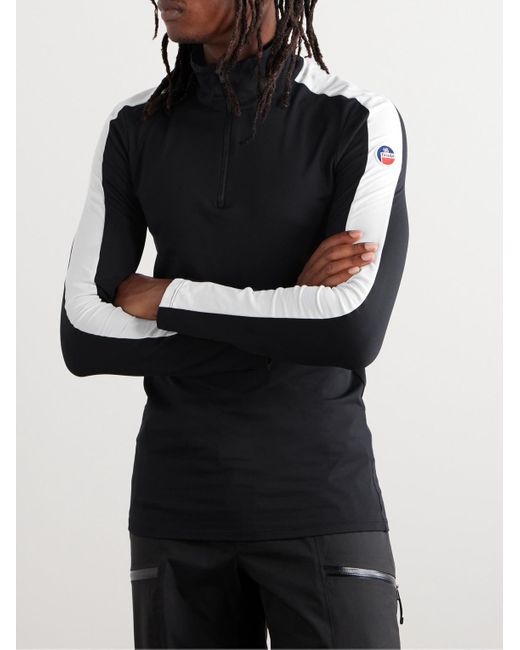Fusalp Black Alpille Striped Polartec® Power Stretch® Ski Base Layer for men