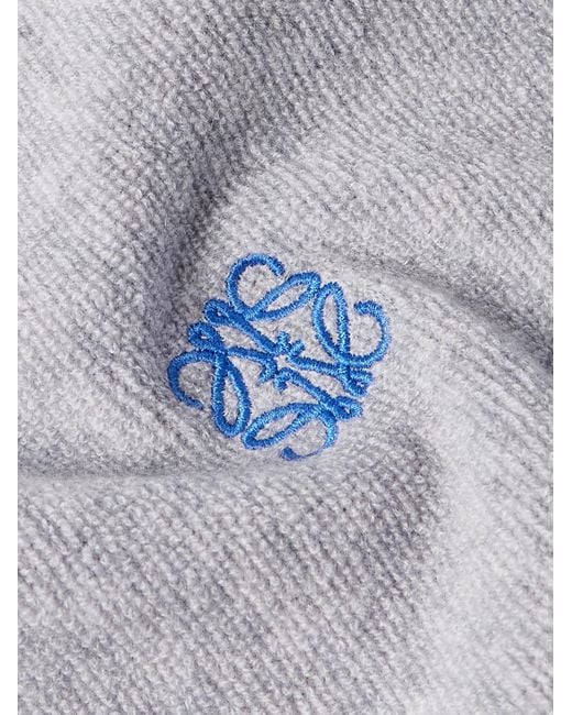 Loewe Kapuzenpullover aus Wolle mit Logostickerei in Gray für Herren