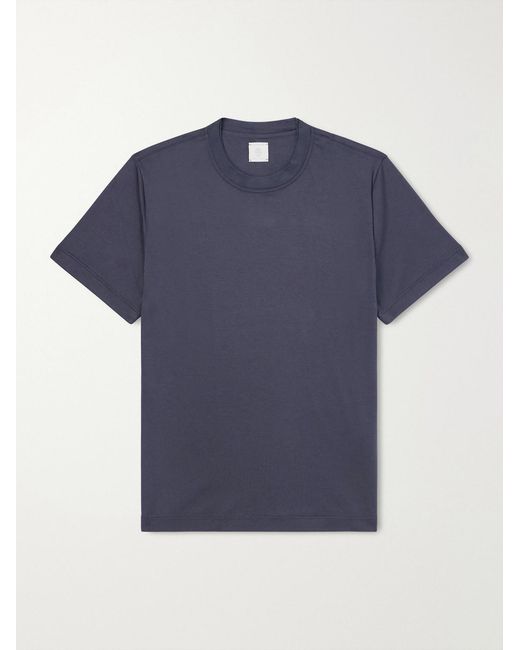 Eleventy Blue Cotton And Modal-blend Jersey T-shirt for men