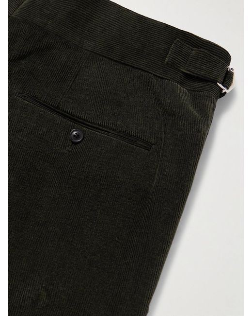 James Purdey & Sons Black Straight-Leg Cotton-Corduroy Trousers for men