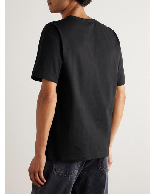 Valentino Garavani Black Printed Cotton-jersey T-shirt for men