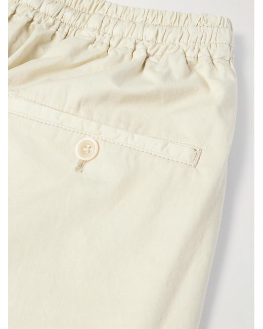 Lemaire Natural Straight-Leg Cotton-Twill Drawstring Trousers for men