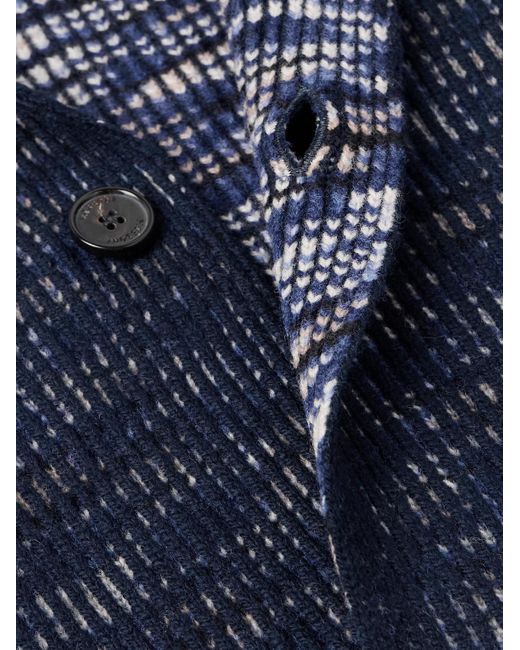 Missoni Blue Unstructured Space-Dyed Ribbed Wool Blazer for men