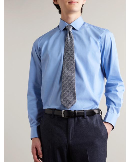 Charvet Blue Cotton Shirt for men