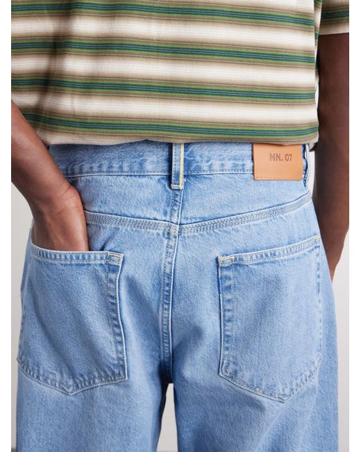 NN07 Blue Otis 10031 Straight-Leg Organic And Recycled Selvedge Jeans for men