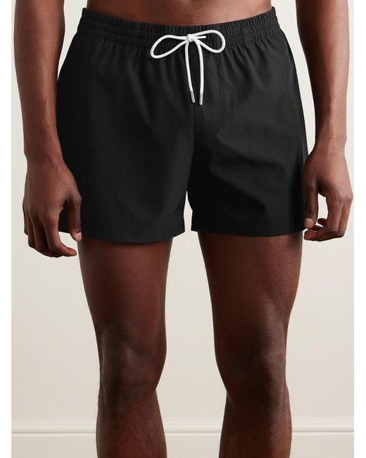 Shorts da mare corti a gamba dritta in tessuto riciclato Arlen di Club Monaco in Black da Uomo