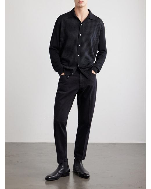 Lardini Blue Fresco Wool Cardigan for men