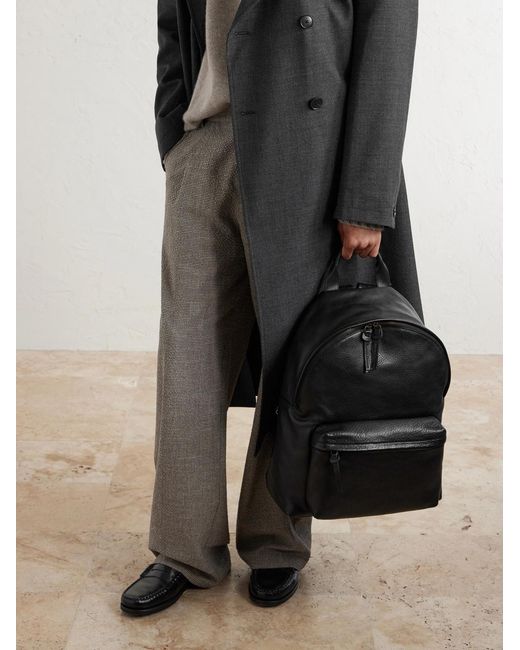Officine Creative Black Oc 001 Suede Backpack for men