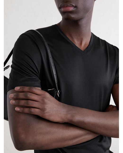 Gucci Black Silk-Jersey T-Shirt for men