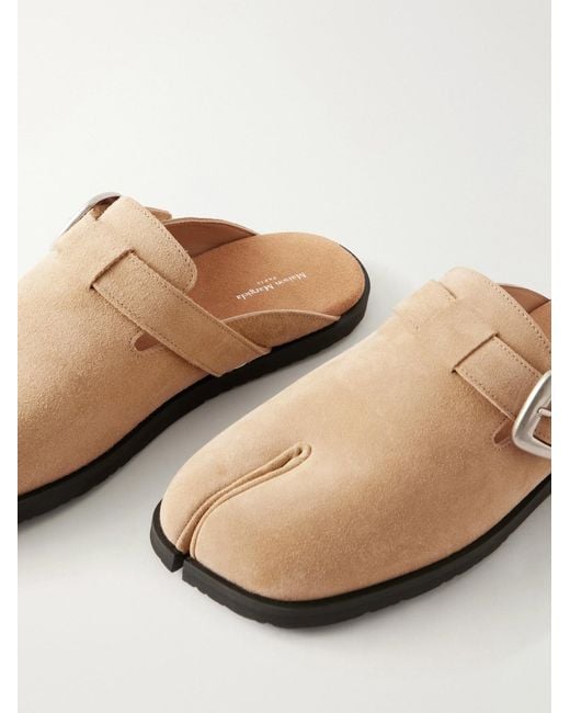Maison Margiela White Tabi Daily Split-Toe Suede Sandals for men