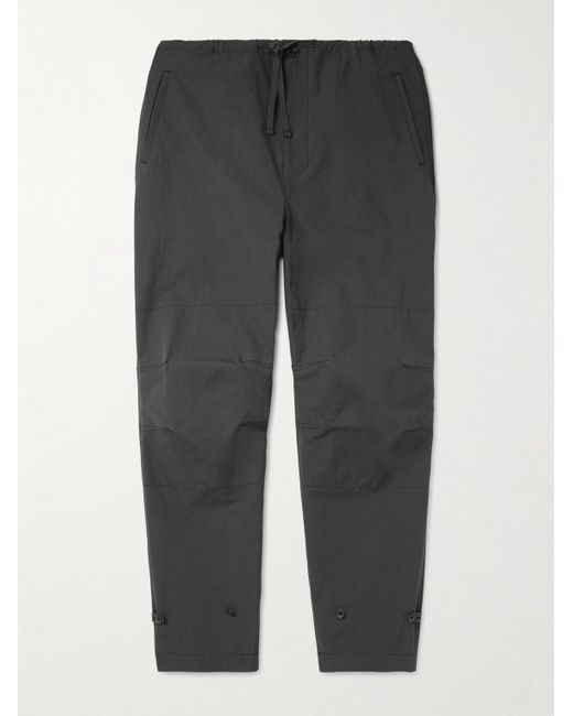 Lemaire Gray Maxi Military Tapered Garment-dyed Cotton Trousers for men