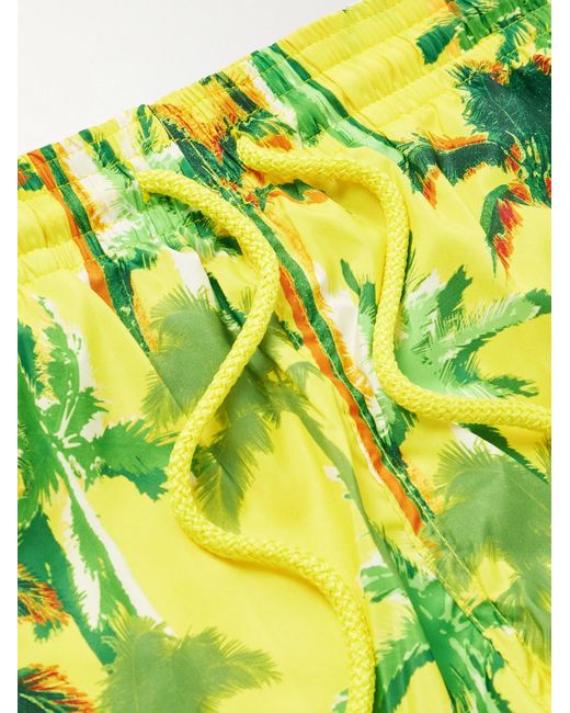 Vilebrequin Yellow Mahina Straight-Leg Mid-Length Recycled Swim Shorts for men