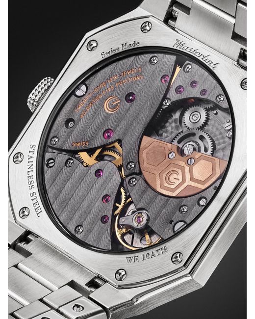 Gerald Charles Black Masterlink 2h Automatic 38mm Stainless Steel Watch for men