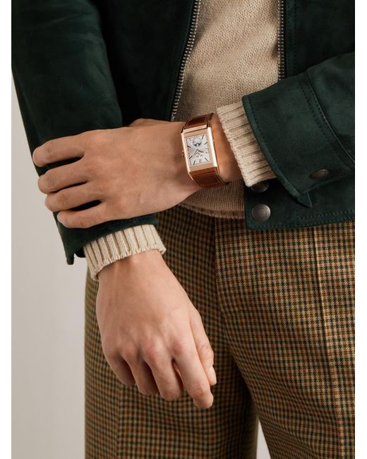 Jaeger-lecoultre Black Reverso Tribute Duoface Calendar 18-Karat Watch, Ref. Q3912530 for men