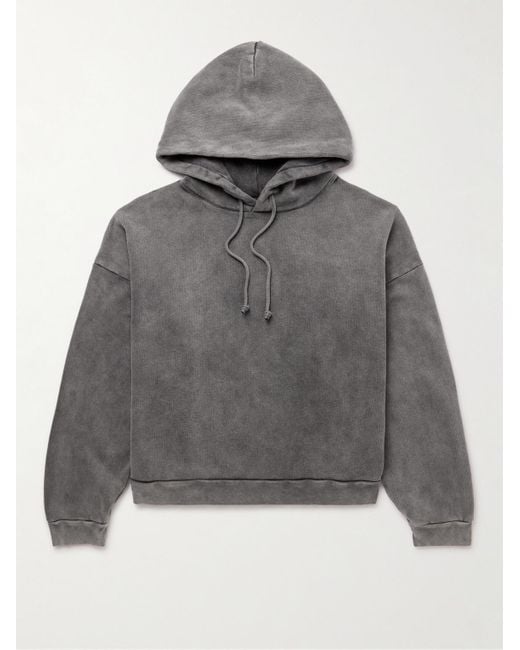 Acne Gray Fester H Cotton-Jersey Hoodie for men