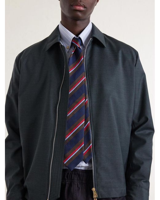 Paul Smith Blue Wool Bomber Jacket for men