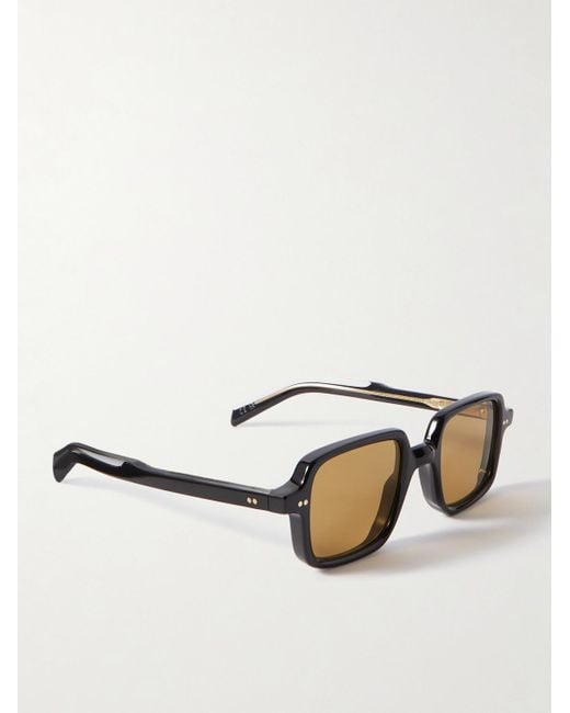 Cutler & Gross Black Gr02 Rectangle-Frame Acetate Sunglasses for men