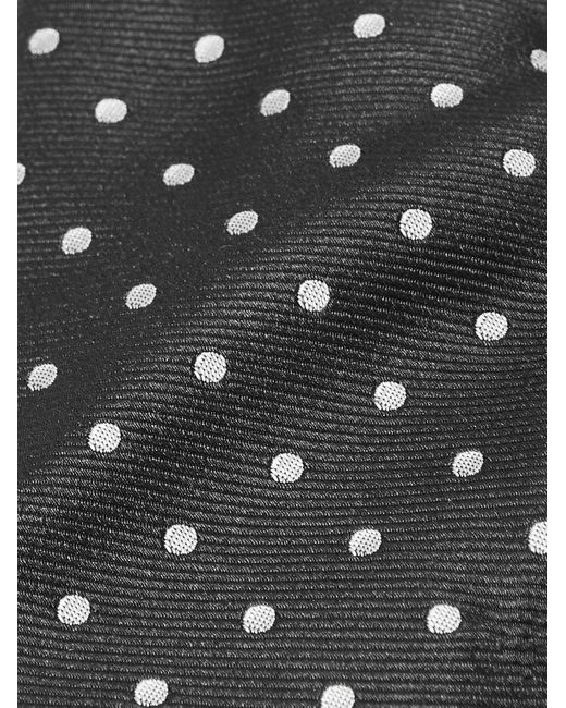 Saint Laurent Gray 8cm Polka-dot Silk Tie for men