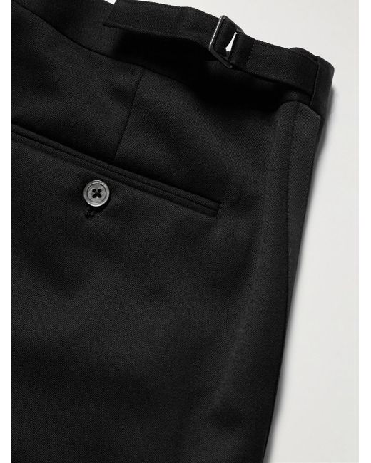 Pantaloni da smoking slim-fit in twill di lana con finiture in gros-grain Hampton di Favourbrook in Black da Uomo