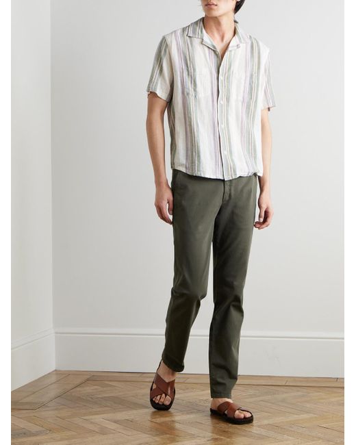Orlebar Brown Fallon gerade geschnittene Hose aus Twill aus einer Biobaumwollmischung in Black für Herren