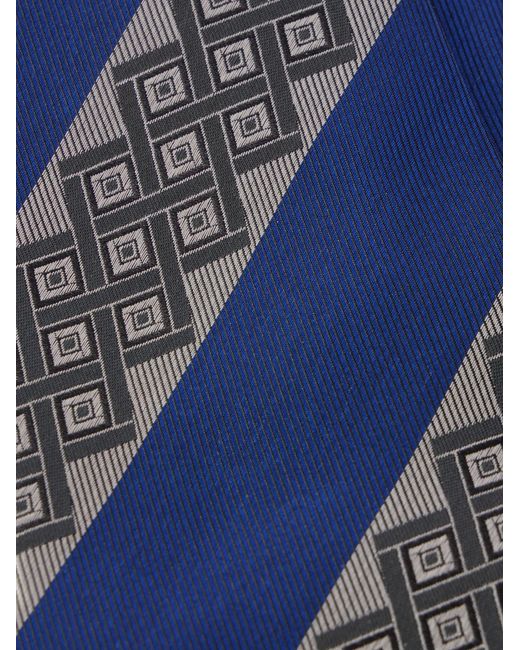 Versace Blue 9Cm Silk-Jacquard Tie for men