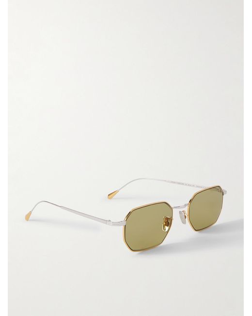 Cutler & Gross Natural Octagon-Frame-Tone And Rhodium Sunglasses for men