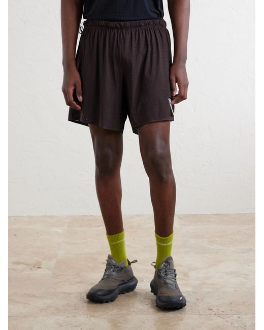 Satisfy Blue Straight-Leg Logo-AppliquÉD 5&Quot; Space‑O&Trade; Shorts for men