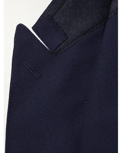 Kingsman Blue Double-breasted Wool Blazer for men