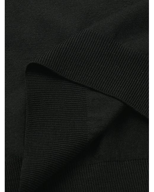 Incotex Black Slim-Fit Flexwool Sweater for men