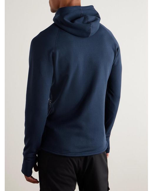 houdini Blue Jersey Hooded Ski Jacket for men