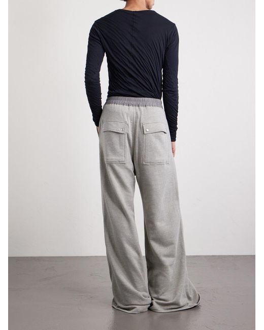 Rick Owens Gray Geth Belas Wide-leg Cotton-blend Jersey Sweatpants for men
