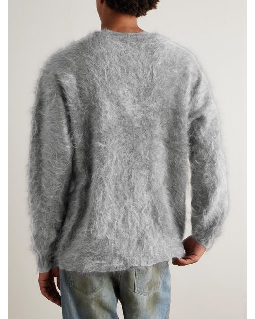 Ssstein Gray Brushed-cashmere Sweater for men