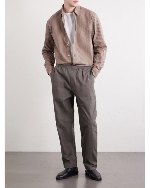 A Kind Of Guise Gray Banasa Straight-leg Cotton-blend Trousers for men