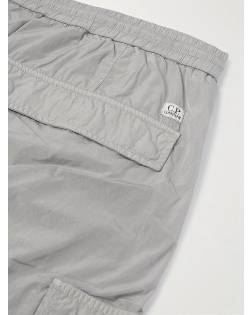 C P Company Gray Slim-fit Straight-leg Chrome-r Cargo Shorts for men
